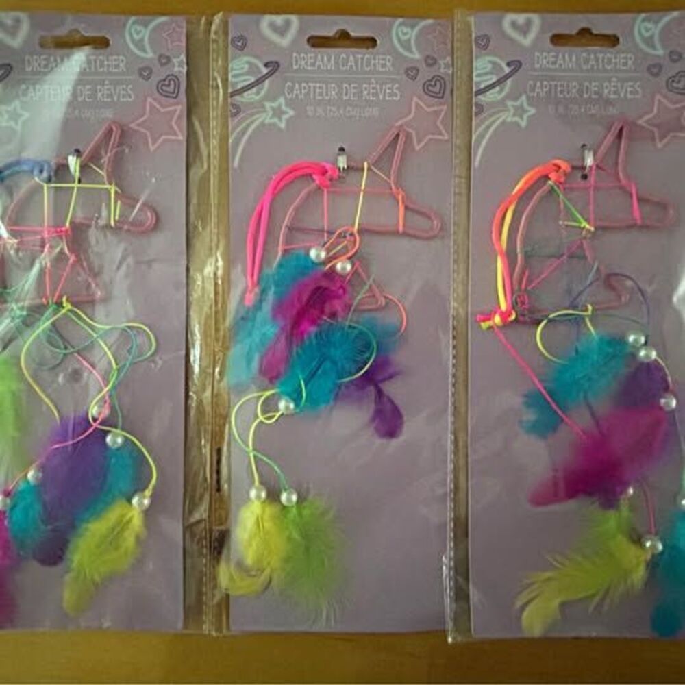 Set of 3 Rainbow Unicorn Dream Catchers 10 Inches